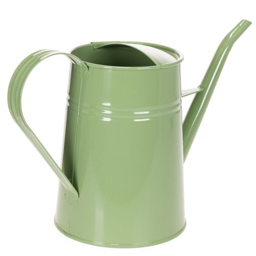 Vintage metal indoor watering can, mint green, 1.7L, decorative vase, retro design, H23cm | Floristik24.co.uk