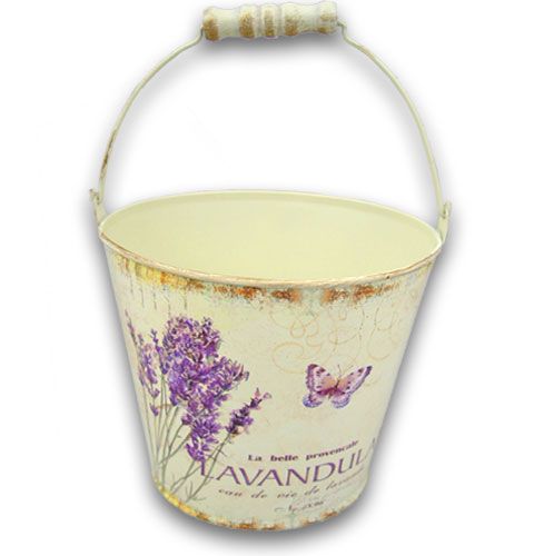 Floristik24 Zinkeimer Lavender Ø17cm H14cm