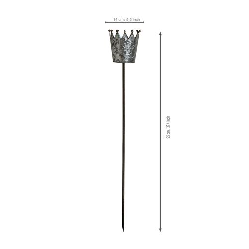 Antique Look 95cm Metal Decorative Crown for Flowerbeds or Pots | Floristik24.co.uk