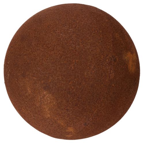 Rust-colored sphere decorative element for rustic garden design, 14cm, 2 pieces