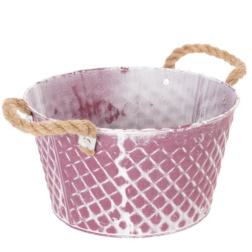 Zinc bowl, diamond shape with