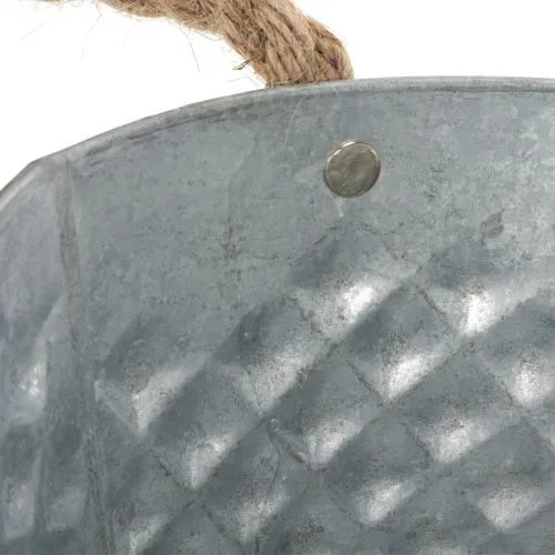 Large oval zinc bowl, 31cm x 20cm, H15cm | Floristik24.co.uk