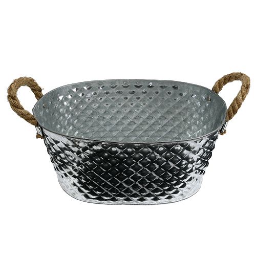 Product Zinc bowl large oval 31cm x 20cm H15cm