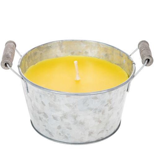 Citronella Outdoor Candle in Bucket: Atmospheric Lighting and Insect Repellent, 15cm