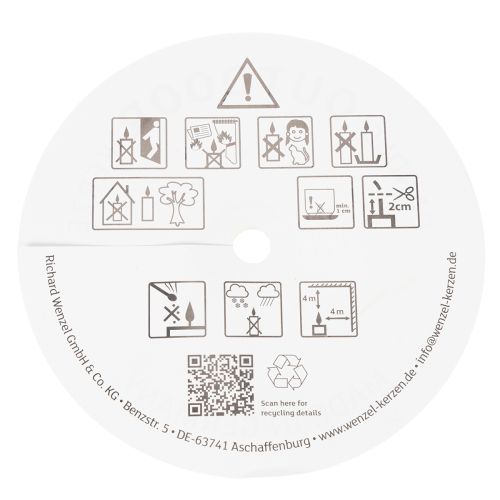 Product Candle in a zinc bucket for atmospheric decoration on terrace and balcony 15cm