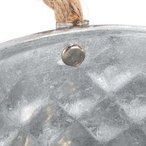 Zinc bowl oval 23cm x 12cm H10.5cm | Floristik24.co.uk