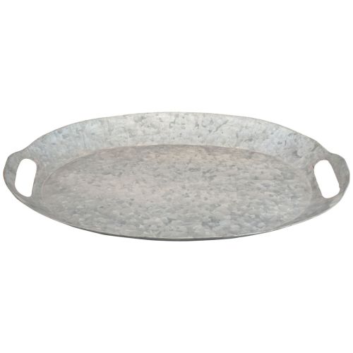 Floristik24 Decorative tray oval metal tray zinc tray 47×34×3cm