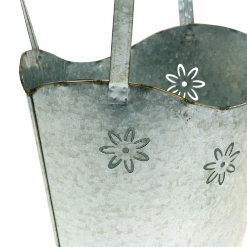 Floristik24 Planter bag in zinc H25,5cm