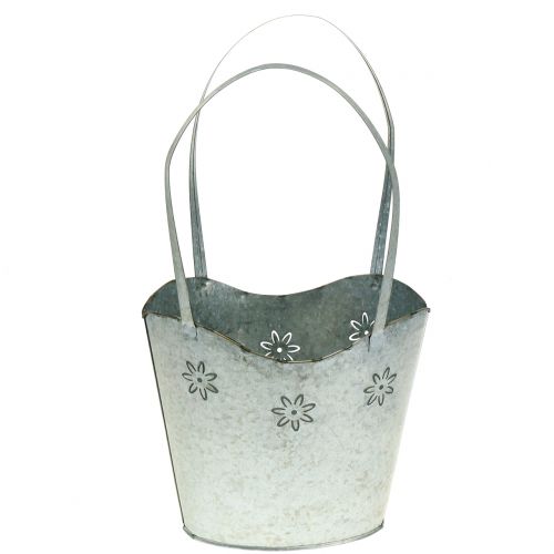 Floristik24 Zinc planter bag H36cm