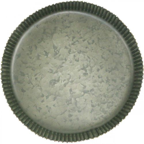 Product Decorative plate zinc plate metal plate anthracite gold Ø28cm
