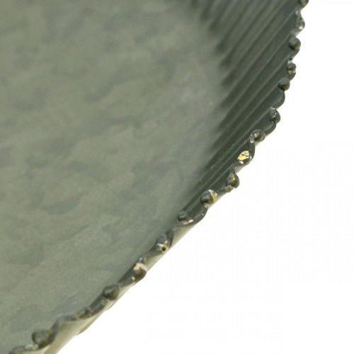 Product Decorative plate zinc plate metal plate anthracite gold Ø20.5cm