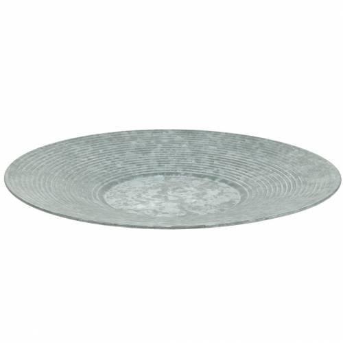Product Deco plate zinc plate Ø35cm 1pc