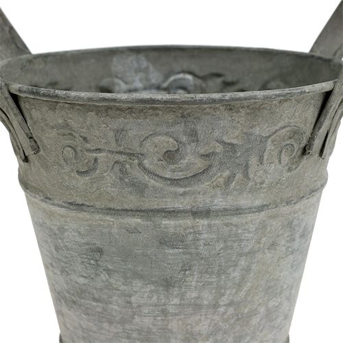 Floristik24 Zinc pot Ø12cm H10cm washed gray