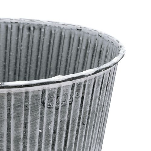 Floristik24 Zinkenopf Gray with stripes Ø22cm H21cm