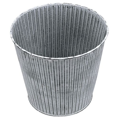 Floristik24 Zinkenopf Gray with stripes Ø22cm H21cm