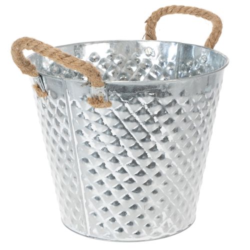 Zinc pot, diamond shape, with