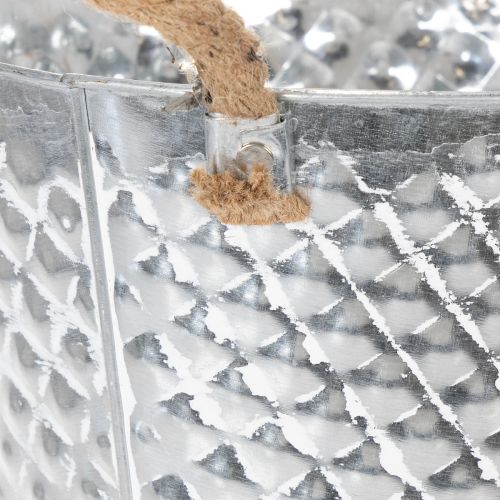 Zinc pot, diamond shape, with