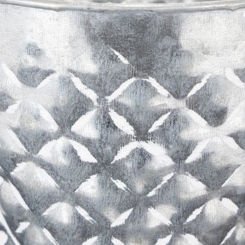 Zinc pot with rope handles
