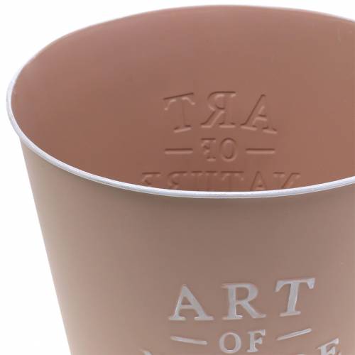 Product Flowerpot zinc planter metal old pink Ø22cm H21cm