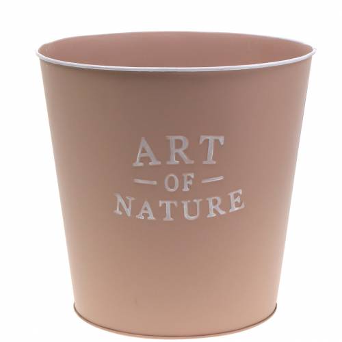 Floristik24 Flowerpot zinc planter metal old pink Ø22cm H21cm