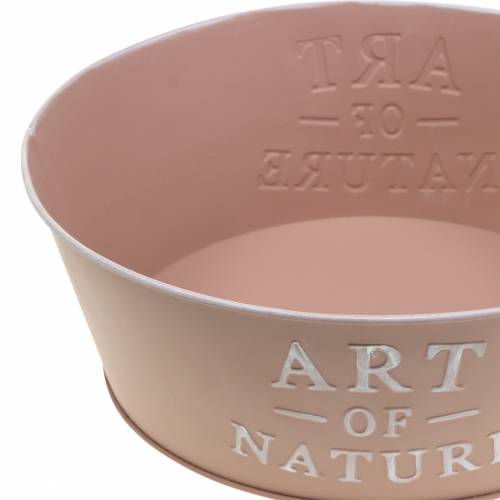 Product Flower bowl round zinc dusky pink Ø25cm H9cm