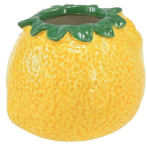 Floristik24 Lemon decorative vase ceramic flower pot yellow Ø8.5cm
