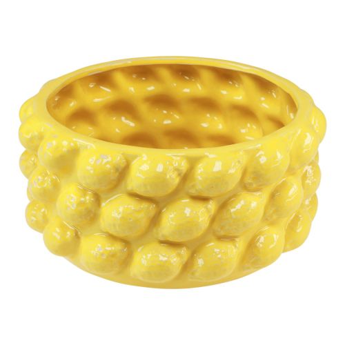 Floristik24 Planter lemon ceramic bowl planter yellow Ø26cm H12cm