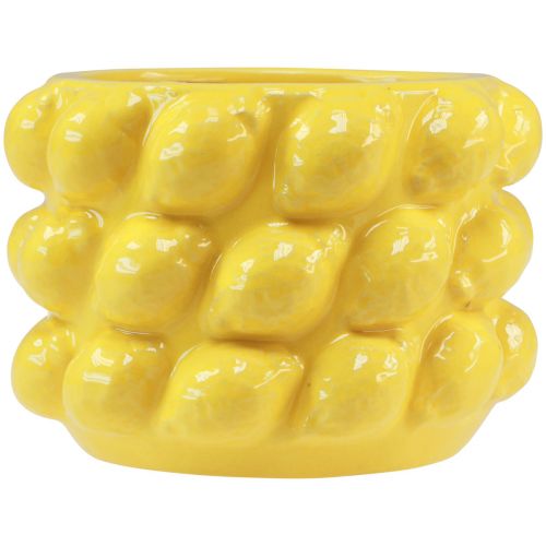 Product Flower pot ceramic planter lemon yellow Ø18cm H13cm