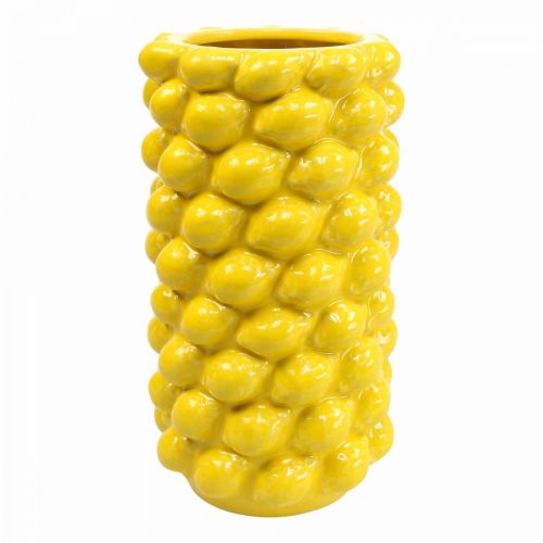 Floristik24 Lemon vase vase lemon yellow summer decoration Ø15cm H30cm