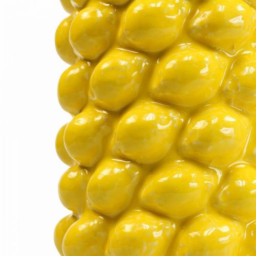 Floristik24 Lemon vase vase lemon yellow summer decoration Ø15cm H30cm