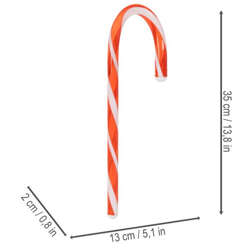 Artificial Candy Cane Red-White Decoration 35 cm Set of 3 | Floristik24.co.uk