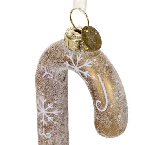 Candy Cane Glass Ornament with