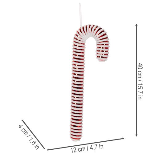Kunststoff Candy Cane Christmas Decoration 40cm Red and White | Floristik24.co.uk