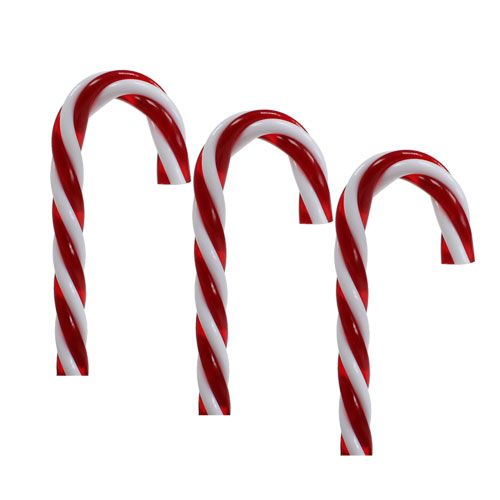 Floristik24 Candy Cane Red, White 7,5cm 6pcs