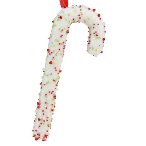 Product Candy Cane Decoration for Hanging in White Colorful H20cm 6pcs