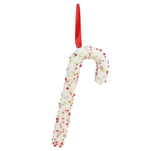 Product Candy Cane Decoration for Hanging in White Colorful H20cm 6pcs