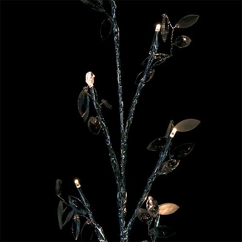 Product Branch silver with leaves LED 75cm set of 2