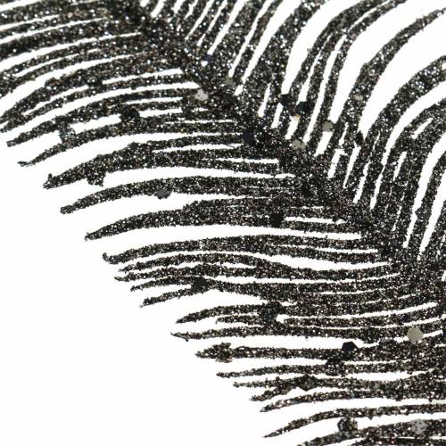 Product Decorative fern glittering black 3pcs