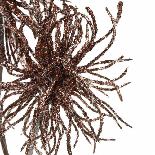 Product Artificial clematis branch copper with glitter 46cm