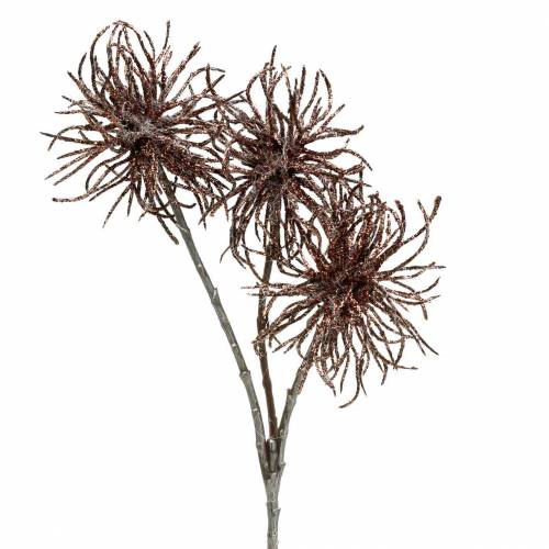 Floristik24 Artificial clematis branch copper with glitter 46cm