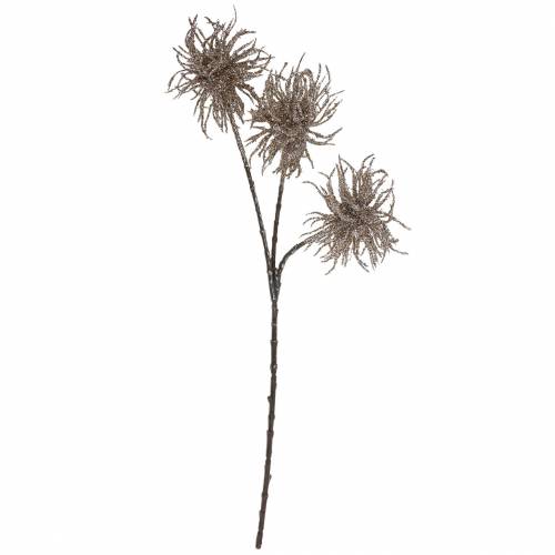 Artificial clematis branch champagne with glitter 46cm