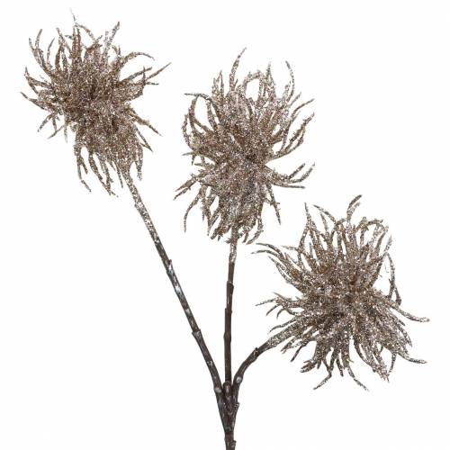 Artificial clematis branch champagne with glitter 46cm Artificial clematis branch champagne with glitter 46cm