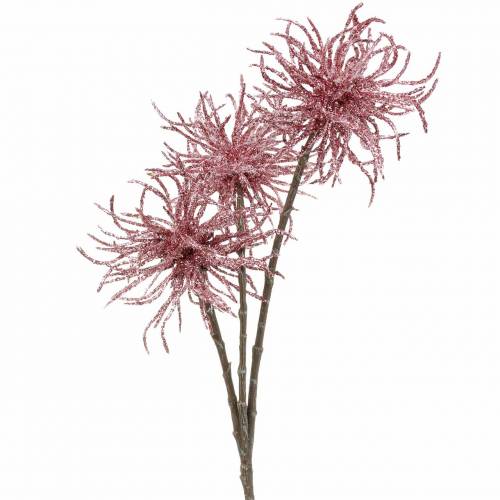 Floristik24 Artificial clematis branch pink with glitter 46cm