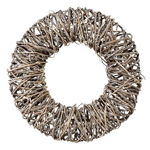 Floristik24 Wreath of willow Ø50cm washed