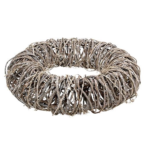 Floristik24 Wreath of willow Ø50cm washed
