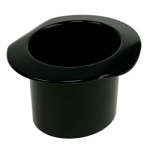 Product Decorative cylinder black, New Year&#39;s Eve, hat as a planter H5.5cm 12pcs