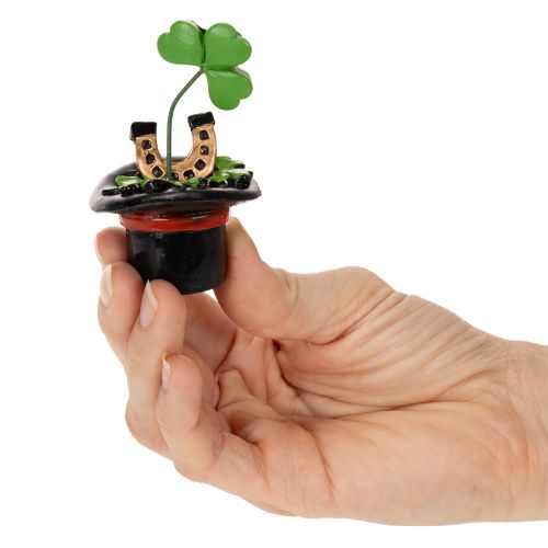 Product Lucky Charm Figures with Cloverleaf and Ladybug in Top Hat, Set of 3, 7cm, Plastic