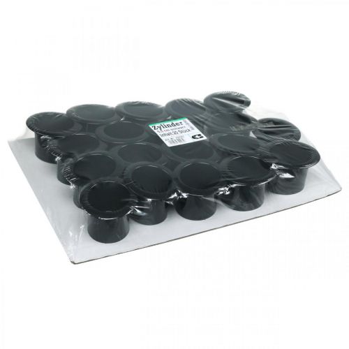 Product Decorative cylinder, New Year&#39;s Eve decoration, hat for planting, planter New Year Black H5cm L12cm 20 pcs