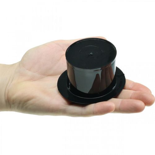 Product Decorative cylinder, New Year&#39;s Eve decoration, hat for planting, planter New Year Black H5cm L12cm 20 pcs
