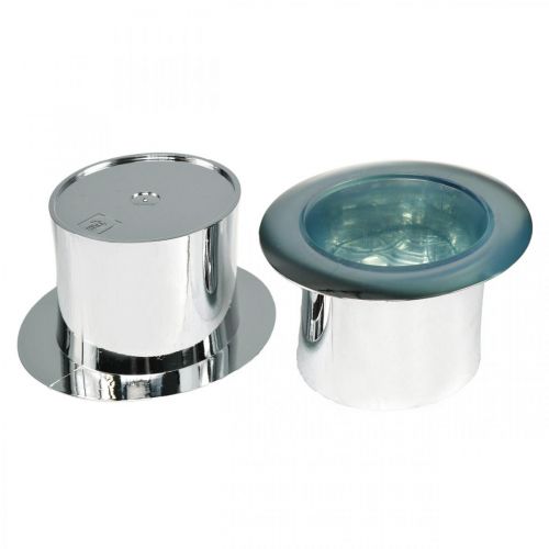 Floristik24 Cylinder for planting, New Year, decorative hat, New Year's Eve decoration silver H6.5cm L12cm 9pcs